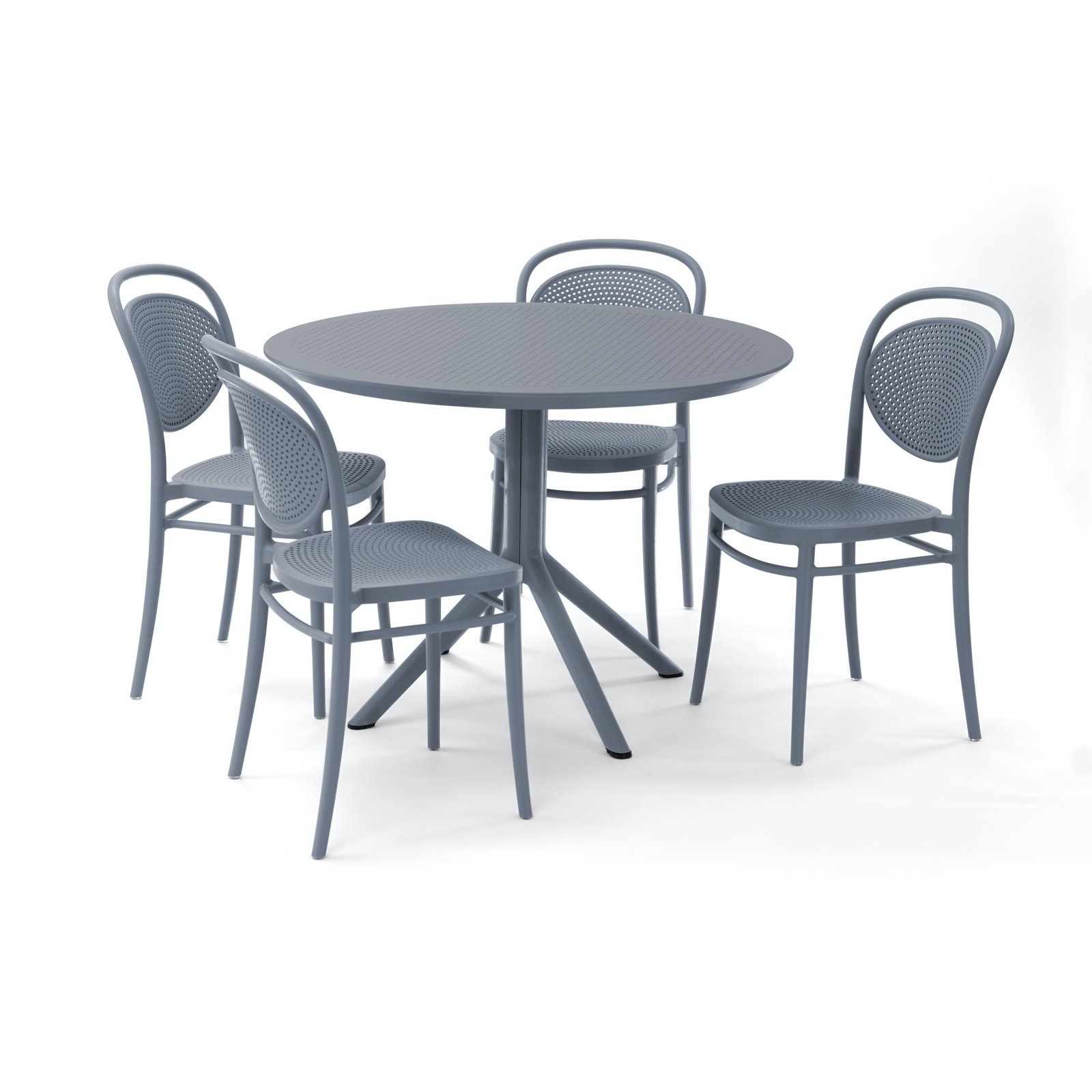 Farrah 41" Patio Dining Set, Gray