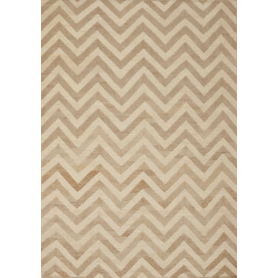 Chevron Area Rug in Beige