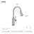 MOEN Conneaut One Handle Pulldown Kitchen Sink Faucet with Power Clean in Spot Resist Stainless