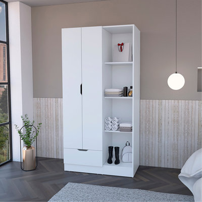 Armoire, chambre à coucher, blanc
