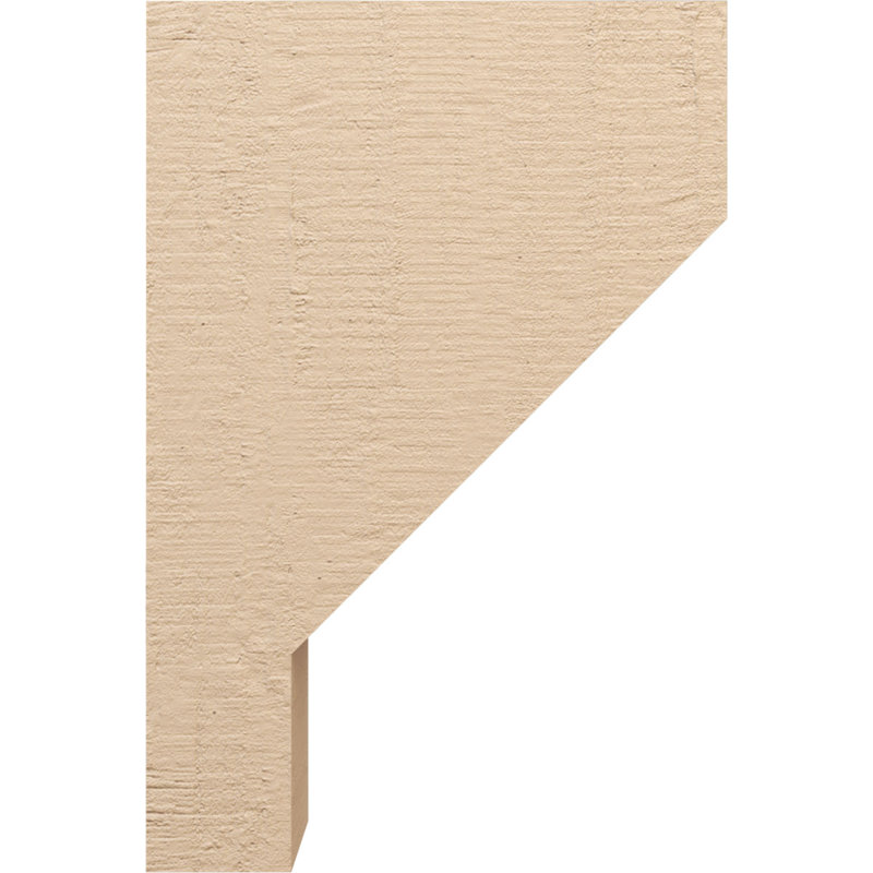 12"W x 24"D x 36"H Classic Clemmons Rough Cedar Woodgrain TimberThane Corbel, Primed Tan, 36" H x 12" W x 24" D