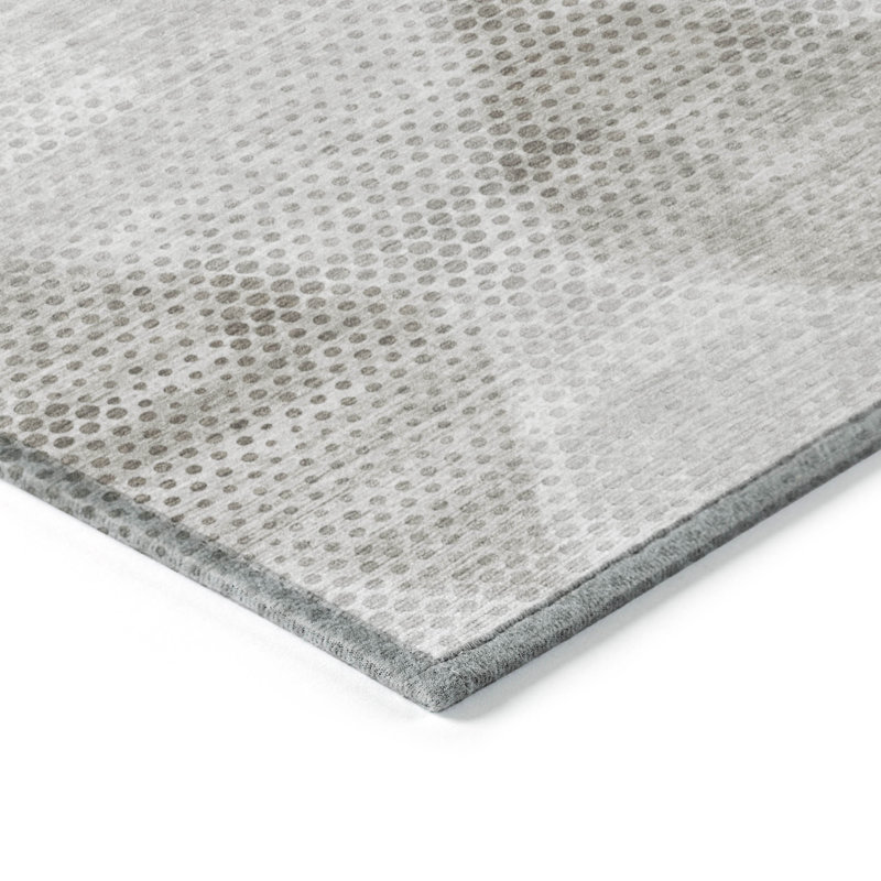 Alfonzo Washable Geometric Indoor / Outdoor Rug, Rectangle 10' x 14'