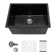 24" L X 18" L X 12" D Quartz Laundry Utility Sink Undermount Deep Single Bowl Granite Composite Kitchen Sink