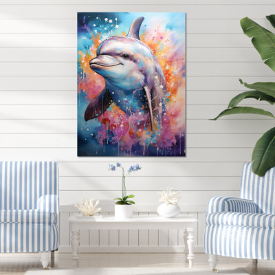 Dolphin Euphoria  Dolphin Wall Art Living Room