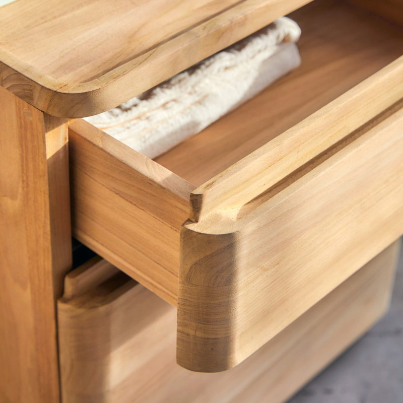 Nino 17.72'' W Solid Wood Nightstand