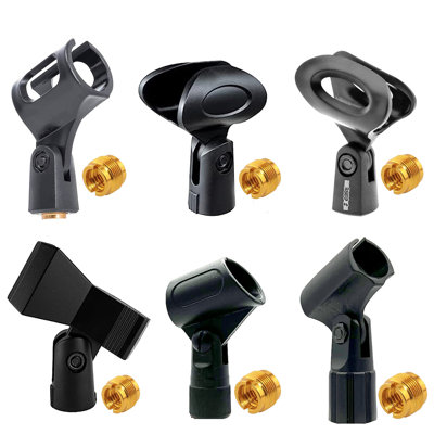 5 Core Microphone Clip Holder 6 Pcs Multi Pack with Screw Adapters 5/8 to 3/8 Inch