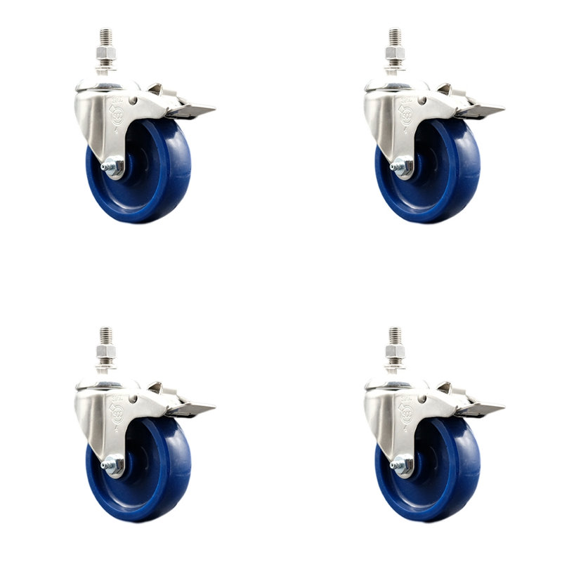 Ensemble de roues pivotantes en polyuréthane 316SS