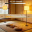 Lampe sur pied à intensité variable avec télécommande, température de couleur réglable et interrupteur au pied - lampe sur pied moderne avec abat-jour en lin pour le salon, le bureau et la chambre à coucher