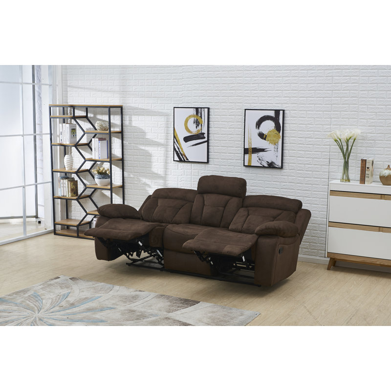 Contrast Upholstered 87'' Reclining Sofa