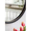 Miroir d'entrée beau 19,5 po - Cadre en métal gris avec sangle de corde pour la salle de bain et la décoration murale