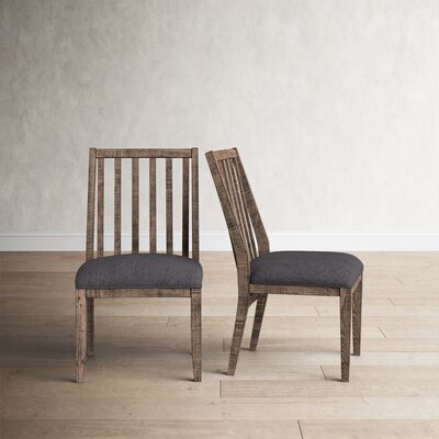 Macneil Linen Upholstered Slat Back Side Chair in Brown/Gray -  Birch Laneâ¢, BF120C9D9DAB4500BA37F85B21F733D5