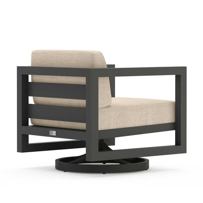 Avion Outdoor Rocker Chair, Canvas Flax Sunbrella® Canvas, Slate