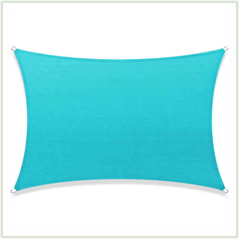 Toile d'ombrage rectangulaire en toile Colourtree, imperméable et anti-UV UPF50, Turquoise, 12 pi x 18 pi
