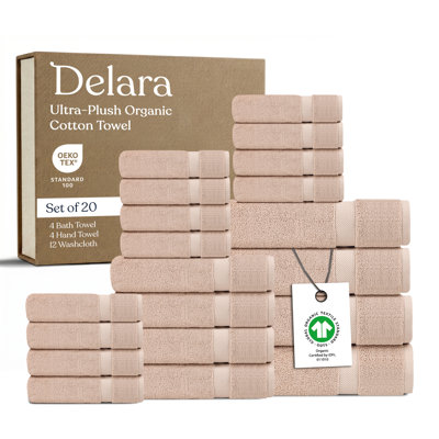 Ensemble de 20 serviettes en coton Delara
