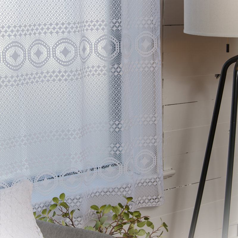 Romolo Sheer Single Panel, 48" W x 84" L, White