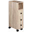 Armoire de salle de bain autoportante compacte avec 2 armoires ouvertes Kleankin