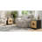 Modern Boho 2-Drawer Nightstand with Geometric Rattan Front & Black Frame-2026942585-2041111970