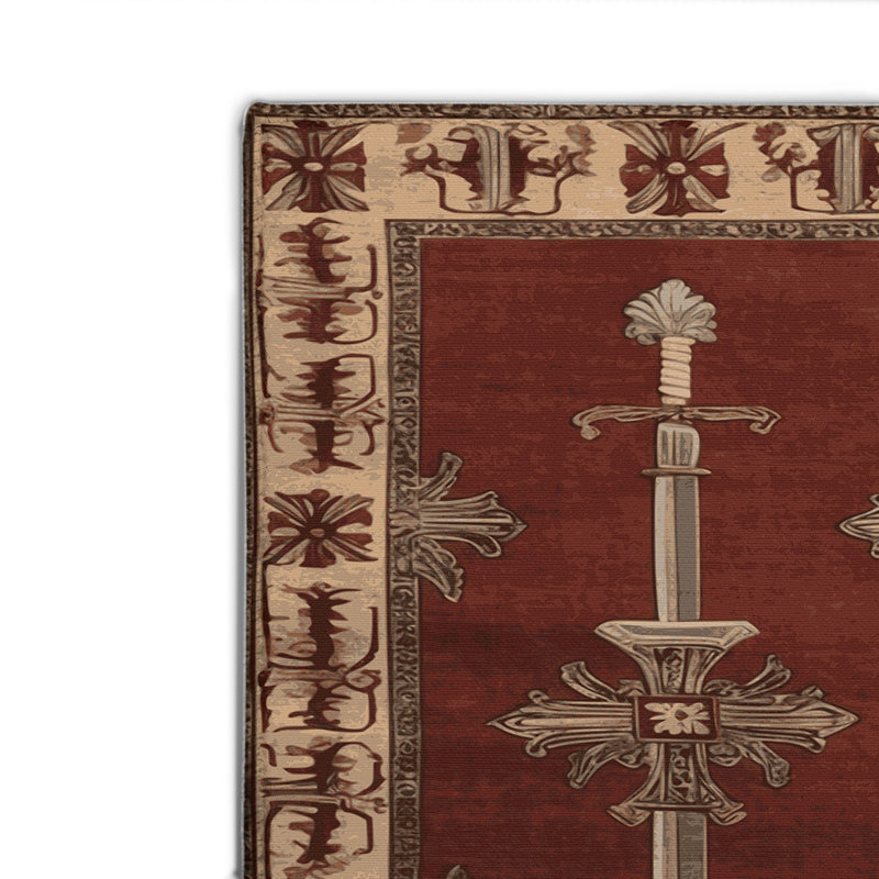 French Brown Indoor and Outdoor Area Rug, Rectangle 2' x 3'