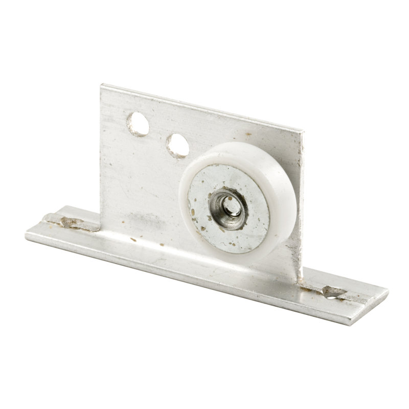 Ensemble de rouleau et de support de baignoire, 3/4 po, pneu en nylon à bord plat, roulements à billes en acier, support en aluminium extrudé (paquet de 2)