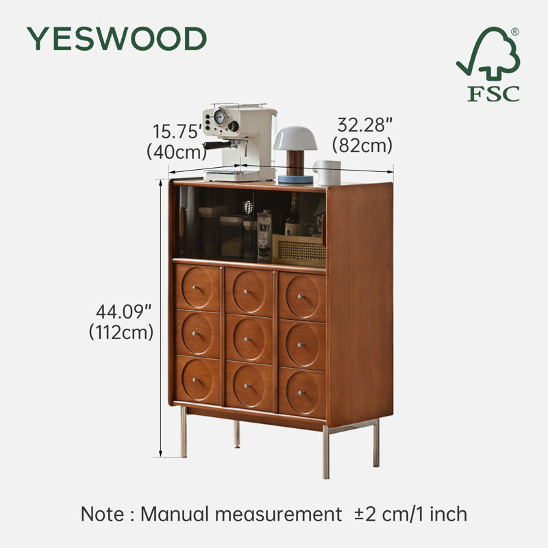 Sideboard Mid-Century Modern-Brown