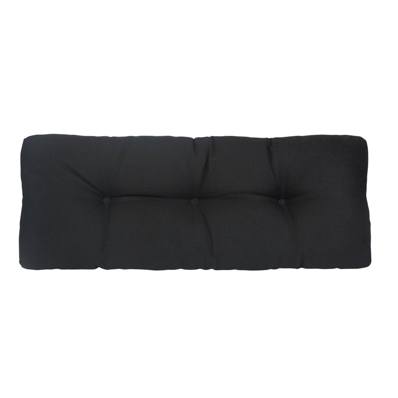 Omega Non-Slip Bench Cushion, Midnight Black, 43" W x 14" D
