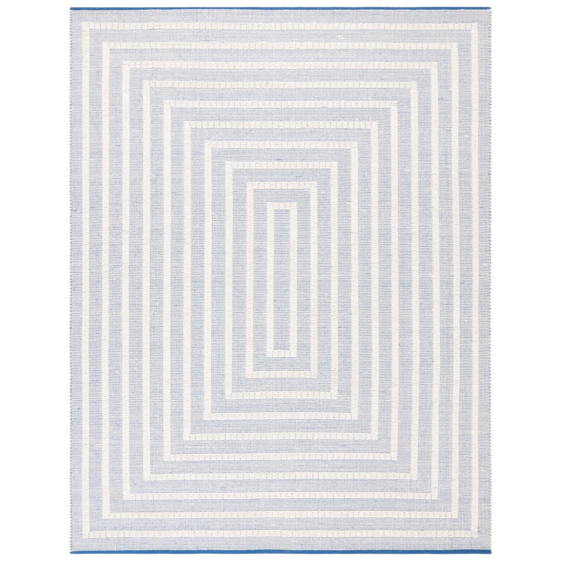 Natura Hand-Woven Striped Wool and Cotton Rug, Rectangle 8' x 10'