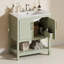 Meuble-lavabo de 30 pouces avec lavabo en céramique et rangement polyvalent - idéal pour les petites salles de bain-476175900