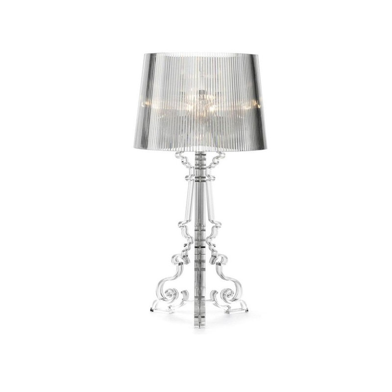 Lampe de table Bathilda, H 20 po x l 10 po x p 10 po, Transparent