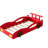 Red Race Car Bed With Yellow Accents For Teens, Twin Size Platform Storage Feature, Side Rails , Comfortable And Easy To Assemble - Shaped Wheels Bed, Feature At End, On Both Sides, Frame-1944154970