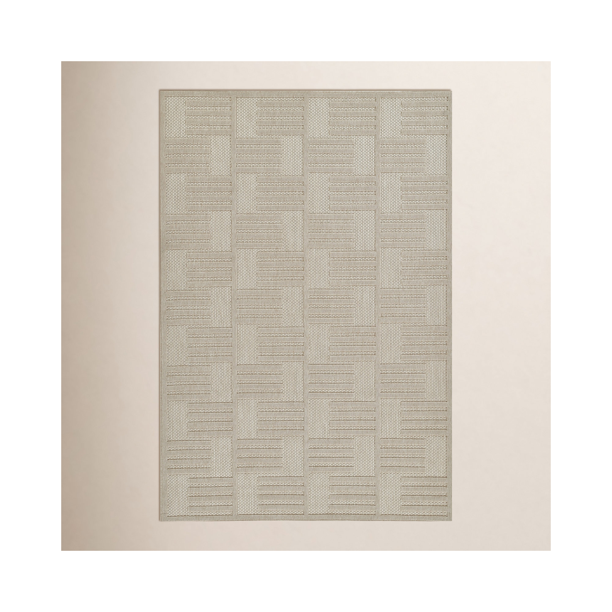 Trilby Beige Indoor/Outdoor Rug, Rectangle 3'11" x 5'7"