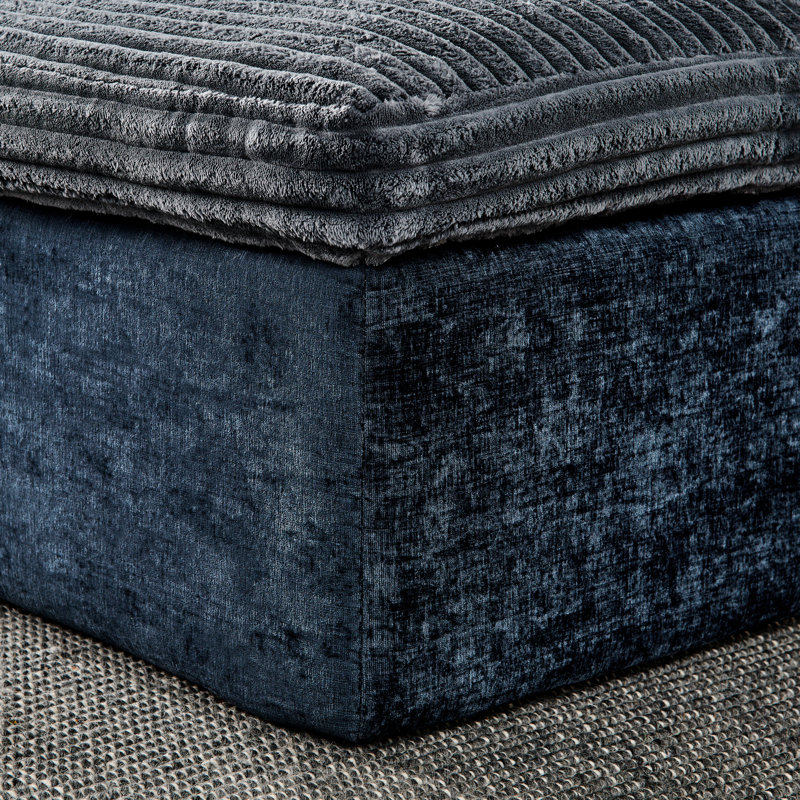 142 po. Moderne en U de 142 po avec siège profond, canapé modulaire bleu pour le salon, sans assemblage, canapé confortable, siège, style, assemblage