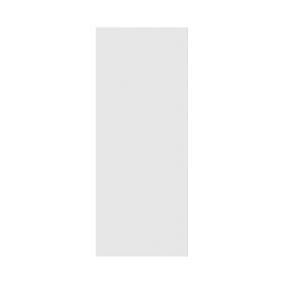 18 po Porte de grange coulissante en panneau de fibres à densité moyenne blanche 28 po x 84 po avec quincaillerie
