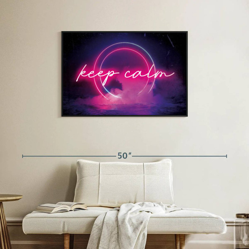 Tergel Keep Calm Neon, 25" H x 37" W