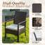 Fauteuil de salle à manger d'extérieur en osier avec coussin Lithe
