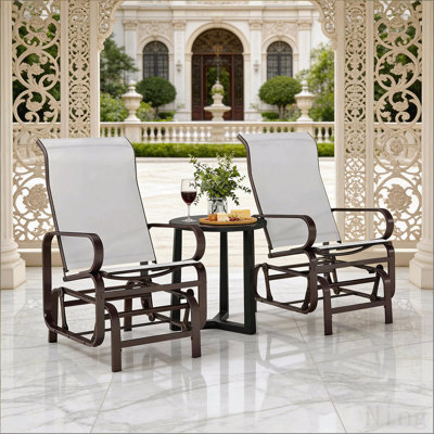 Ensemble de chaises berçantes d'extérieur pour 2 personnes, ensemble de 2 chaises confortables