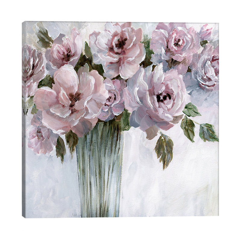 Bouquet Blush by Nan - Wrapped Canvas Painting, 66.04 cm H x 66.04 cm W x 3.175 cm D