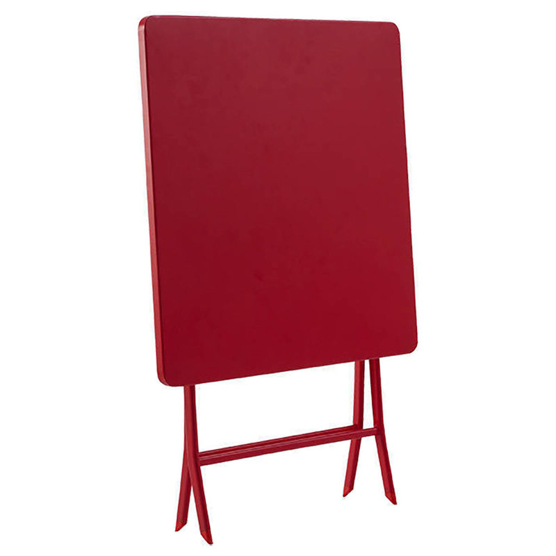 Nifleim Square Metal Folding Outdoor Bistro Table , 70cm cm W 70cm cm D, Currant