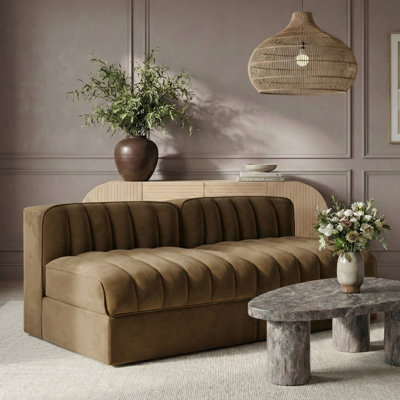 Tissu de performance en velours Rummi 2 pièces Canapé modulaire