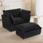 Chaise d'appoint rembourrée avec repose-pieds-170811370