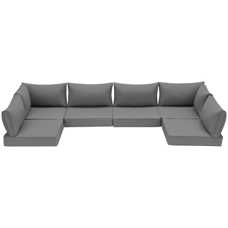 4" Outdoor Replacement Cushion Set Seat/Back Cushion for Patio Furniture, Gray