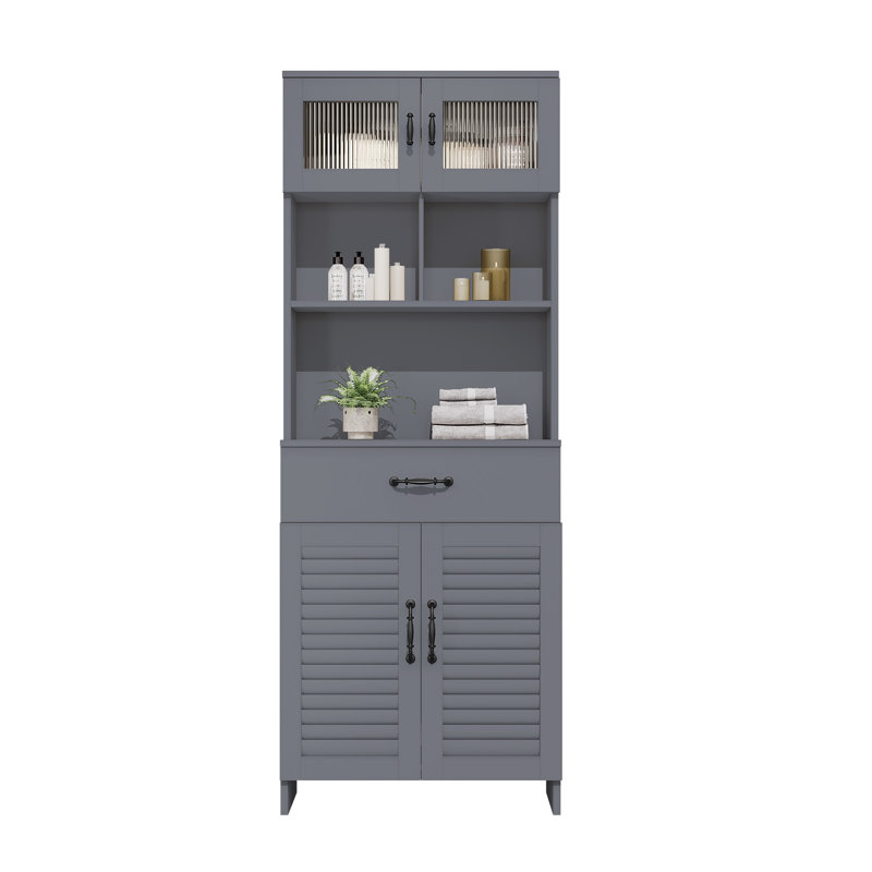 Freestanding Bathroom Storage Cabinet, Grey