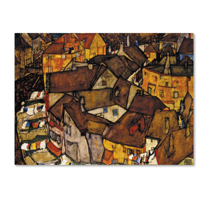 « croissant of maisons », reproduction sur toile tendue