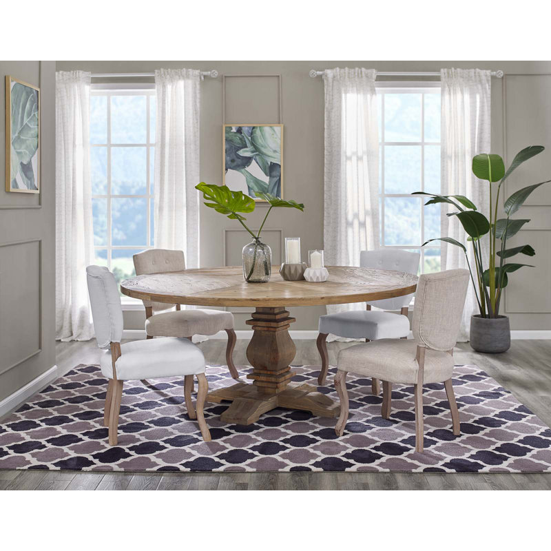 Rustic Farmhouse 71" Reclaimed Pine Wood Round Dining Table