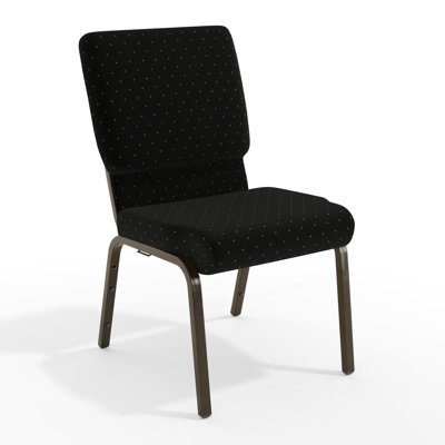 Rayleigh 18.5"W Dot Fabric Stacking Church Chair
