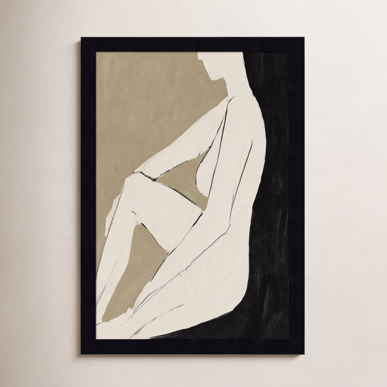Chamois "Chill" Print by Dan Hobday, Black Framed, 17" H x 12" W