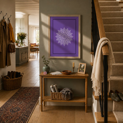 Mandala In Purple Geometric - Print