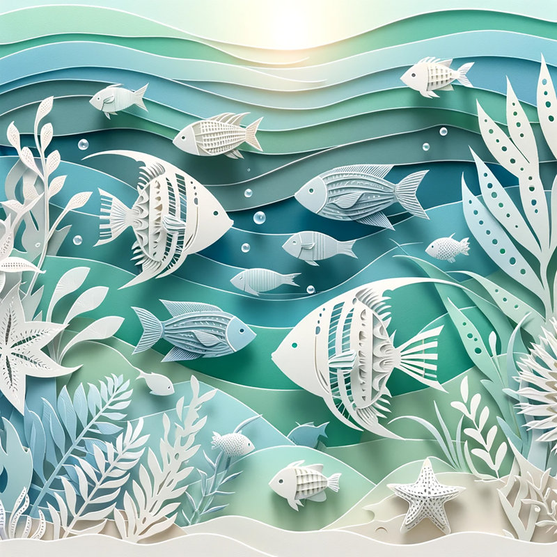 Sunlit Reef - impression sur toile tendue, H 20 po x l 20 po x P 1,5 po