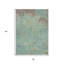 Tapis extérieur lavable abstrait turquoise et taupe 3 pi x 5 pi Fairwinds