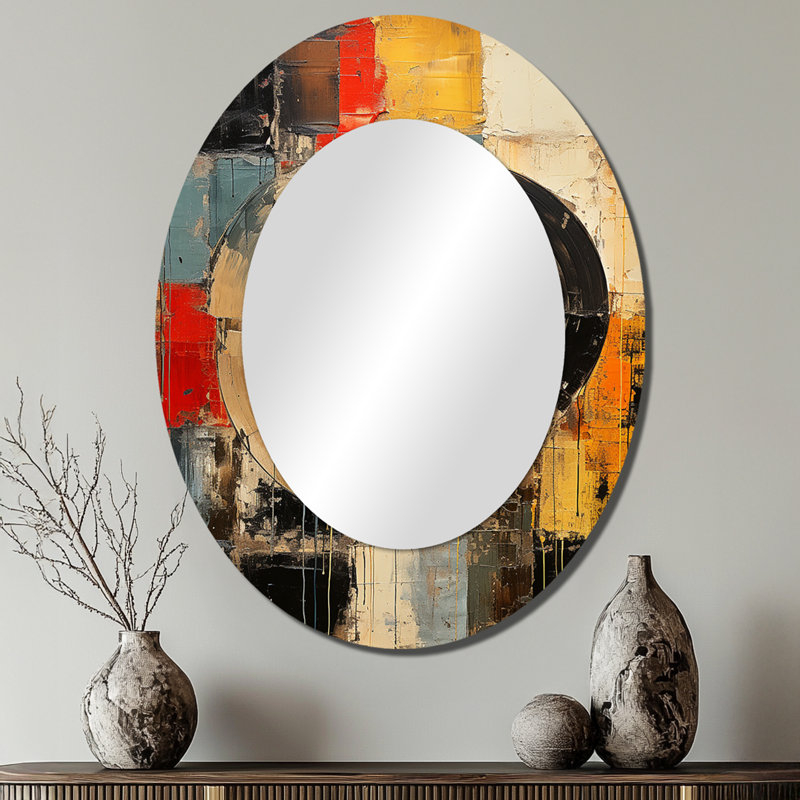 Napfle - Miroir en métal tendance, 40 po x 30 po