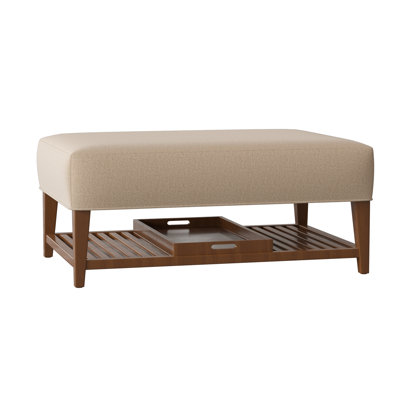 Repose-pieds rectangulaire avec rangement Carly